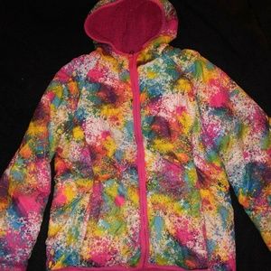 Little Girls Paint Splatter Jacket